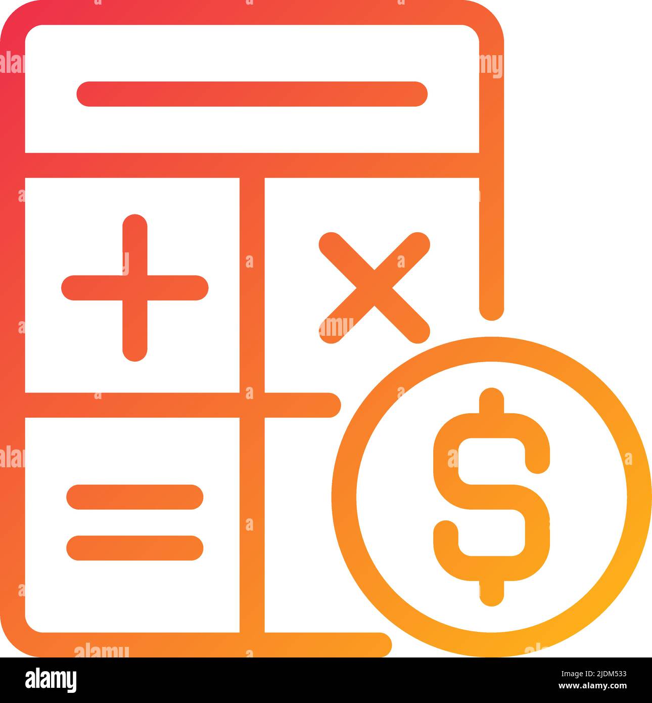 Counting money pixel perfect gradient linear vector icon Stock Vector