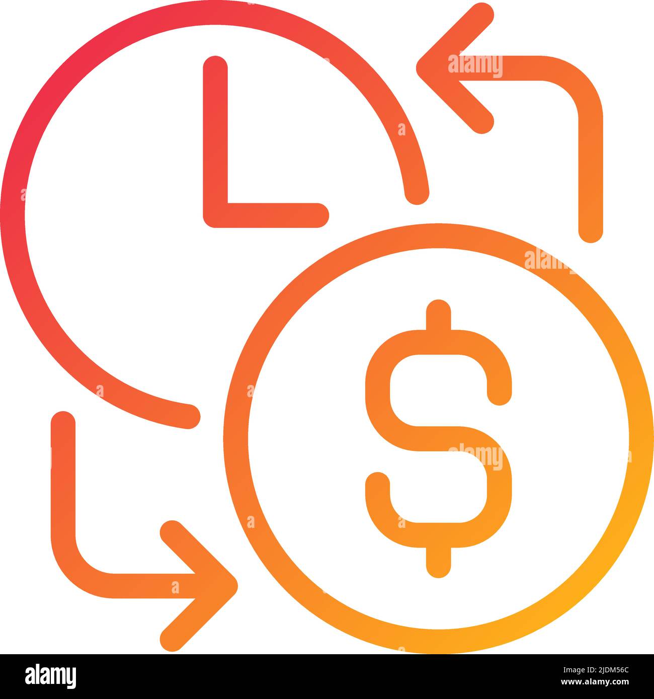 Wages pixel perfect gradient linear vector icon Stock Vector