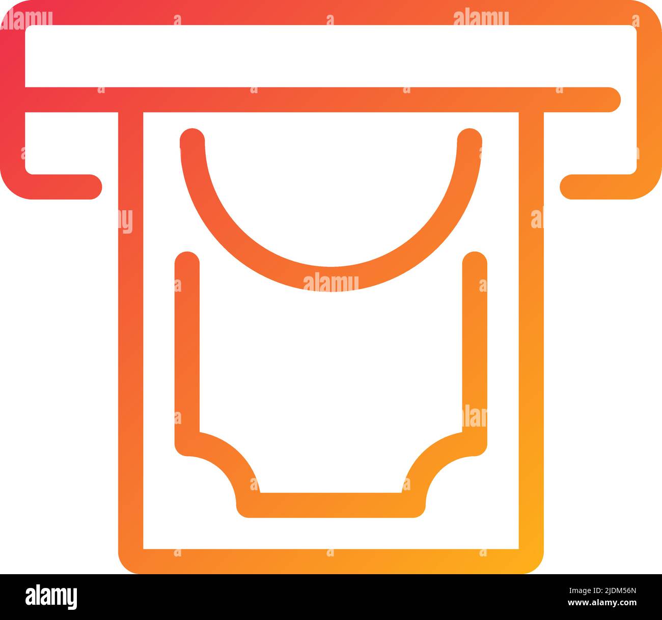 Money withdrawal pixel perfect gradient linear vector icon Stock Vector