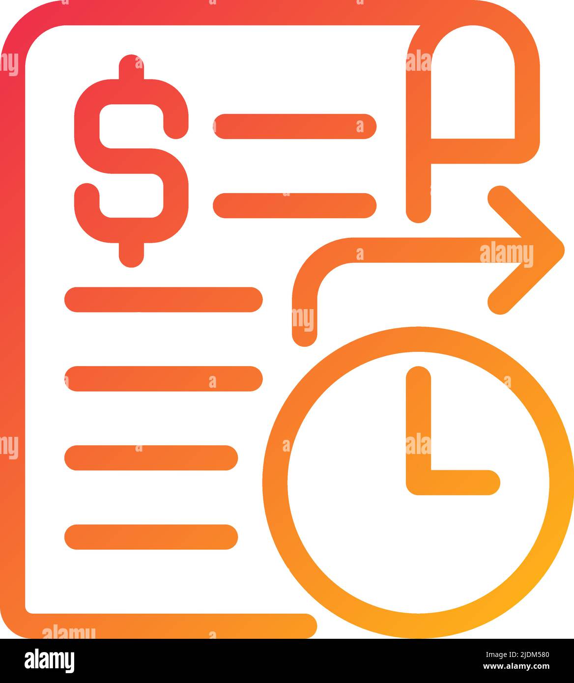 Standing order pixel perfect gradient linear vector icon Stock Vector