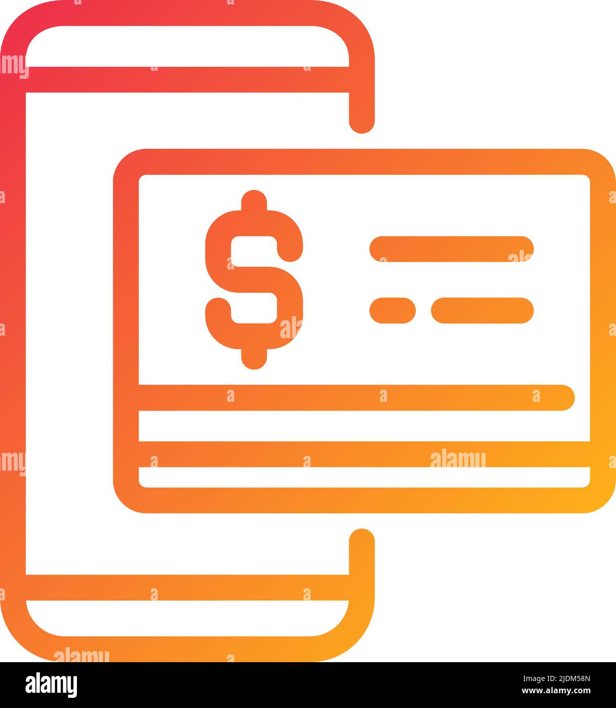 Digital money pixel perfect gradient linear vector icon Stock Vector