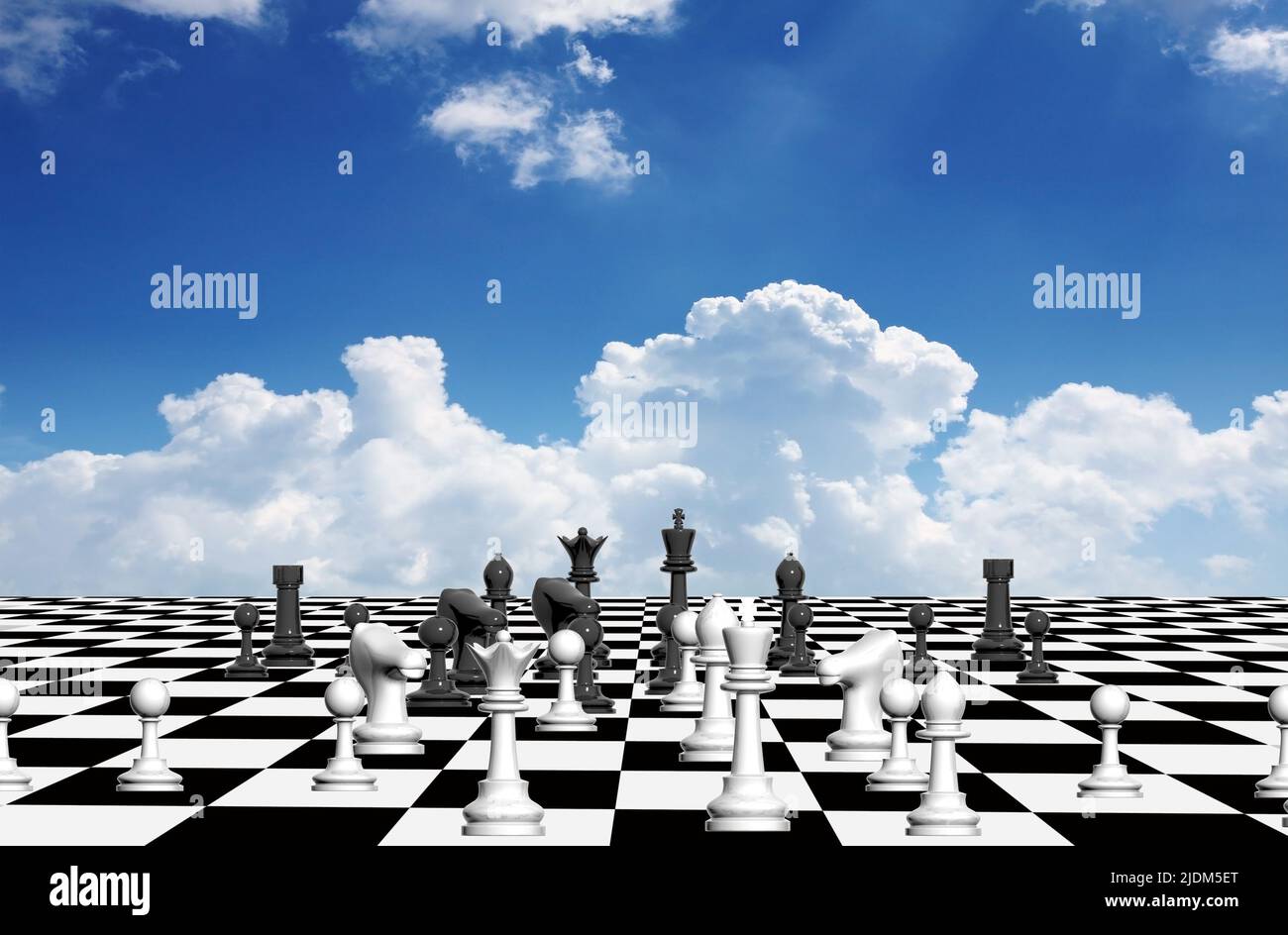 Chess opening, french defense on abstract chessboard Stock Photo - Alamy