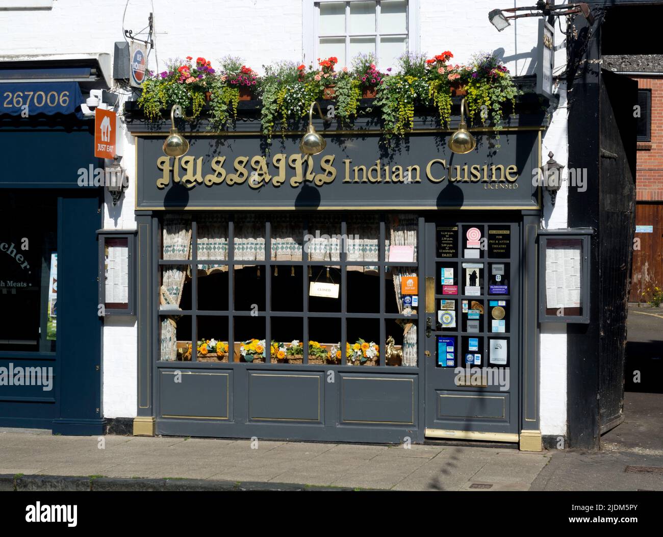 An Indian restaurant in StratforduponAvon, Warwickshire, England, UK