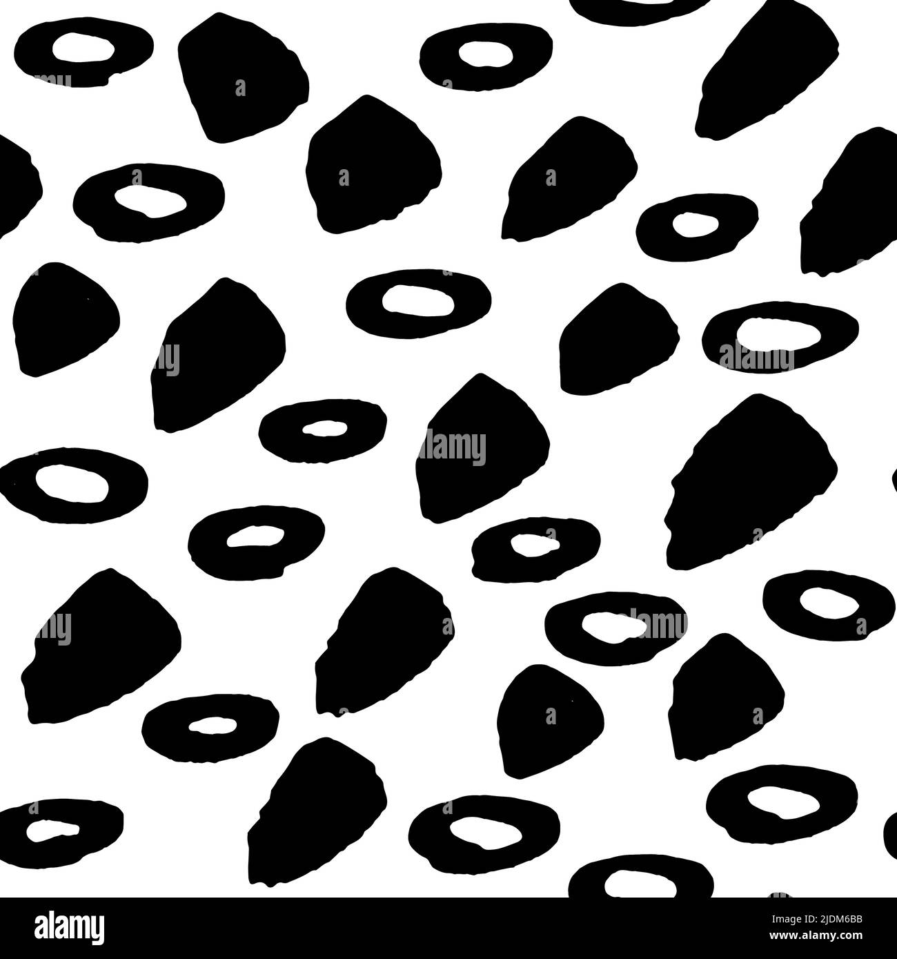 Handwritten doodles seamless pattern. Lines and shapes. Stock Vector