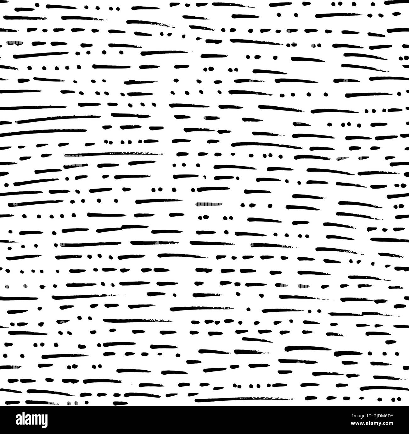Handwritten doodles seamless pattern. Lines and shapes. Stock Vector