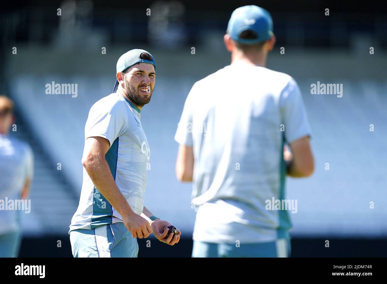 England's Jamie Overton during a nets session at Emerald Headingley