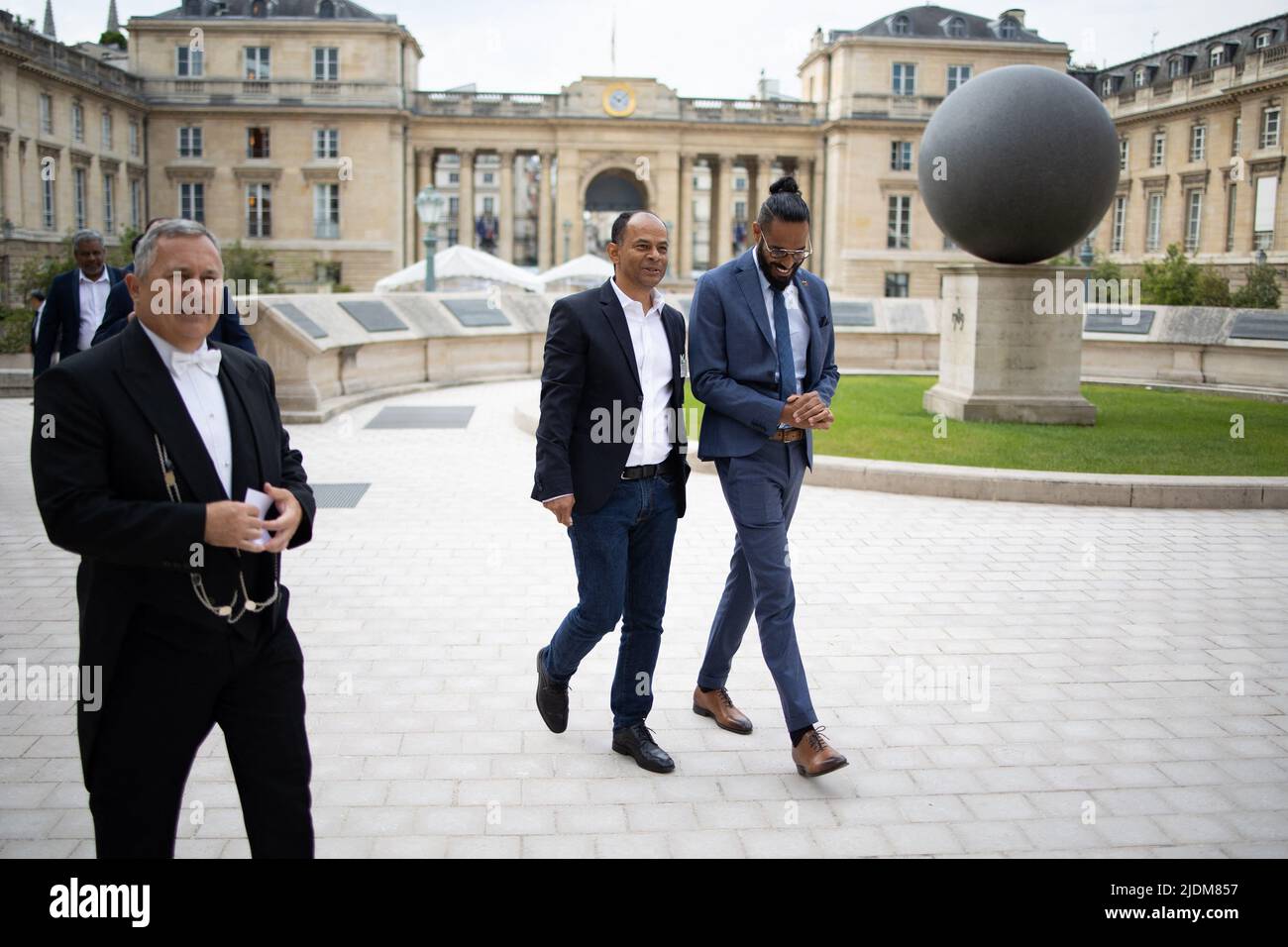 Deputy Frederic Maillot, arrives at the French National Assembly (Assemblee Nationale), in Paris, on June 22, 2022, three days after the parliamentary elections' results. Photo by Raphael Lafargue/ABACAPRESS.COM Stock Photo