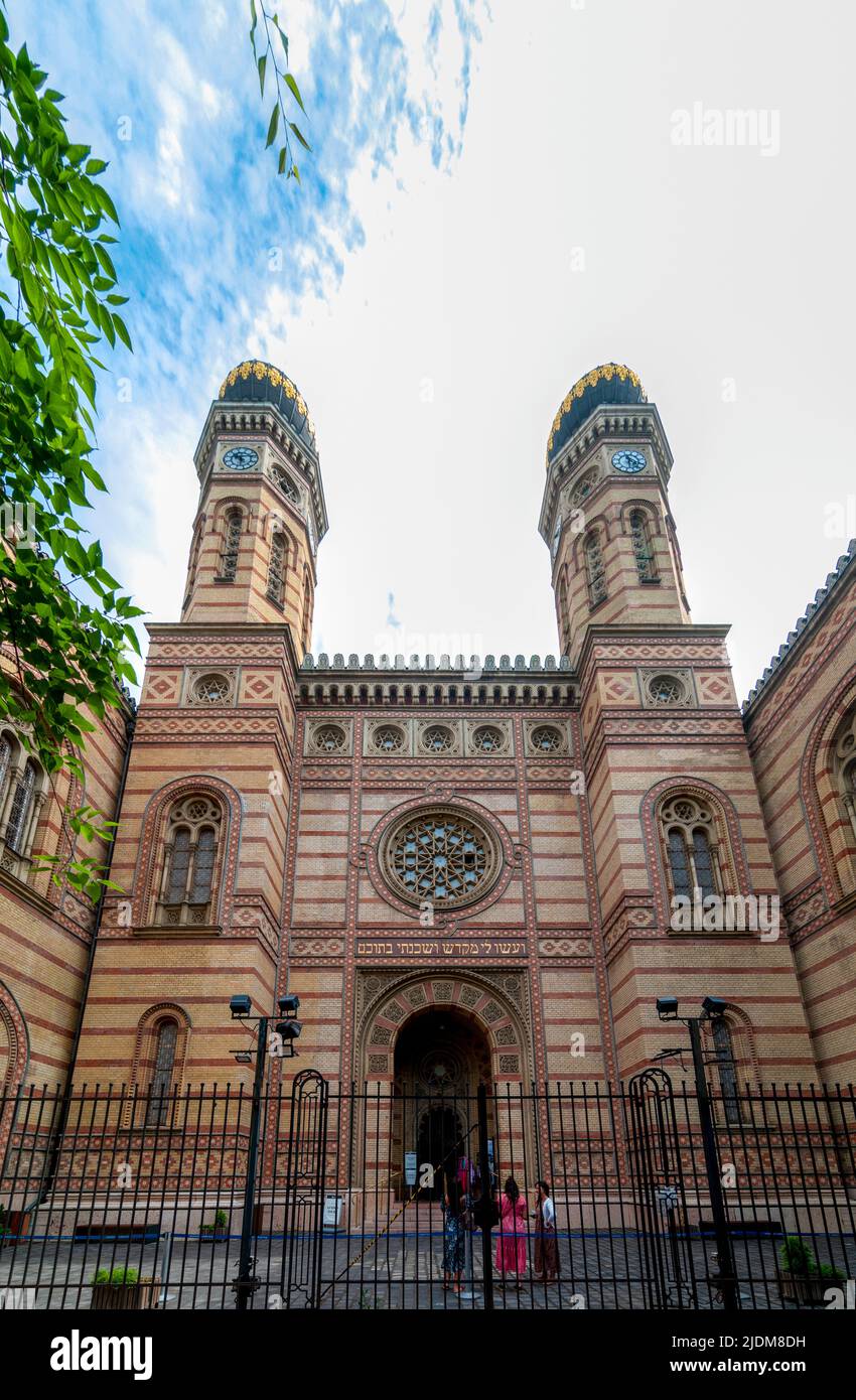Exterior of the Dohany Street Synagogue, Budapest, Hungary Stock Photo