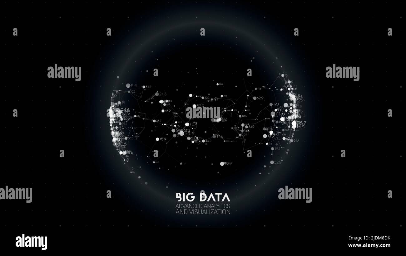 Big data visualization. Futuristic infographic. Information aesthetic design. Visual data complexity. Complex data threads graphic visualization Stock Vector