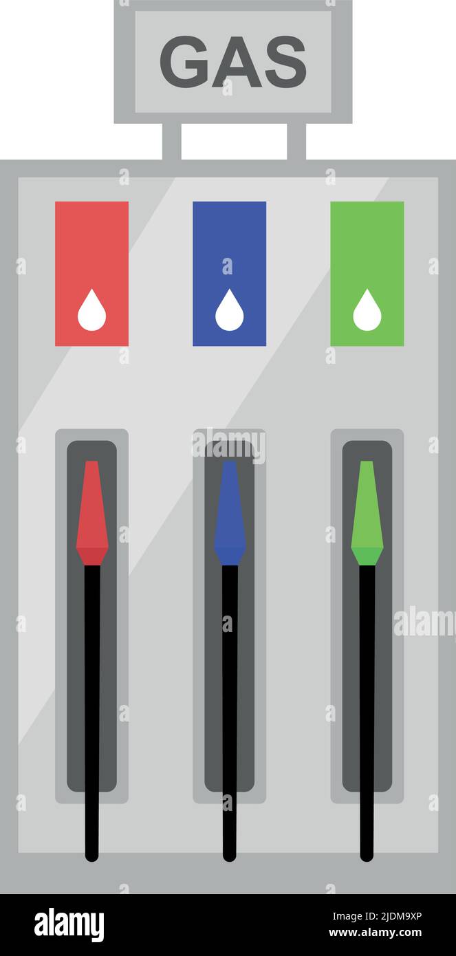 Filling station semi flat color vector object Stock Vector