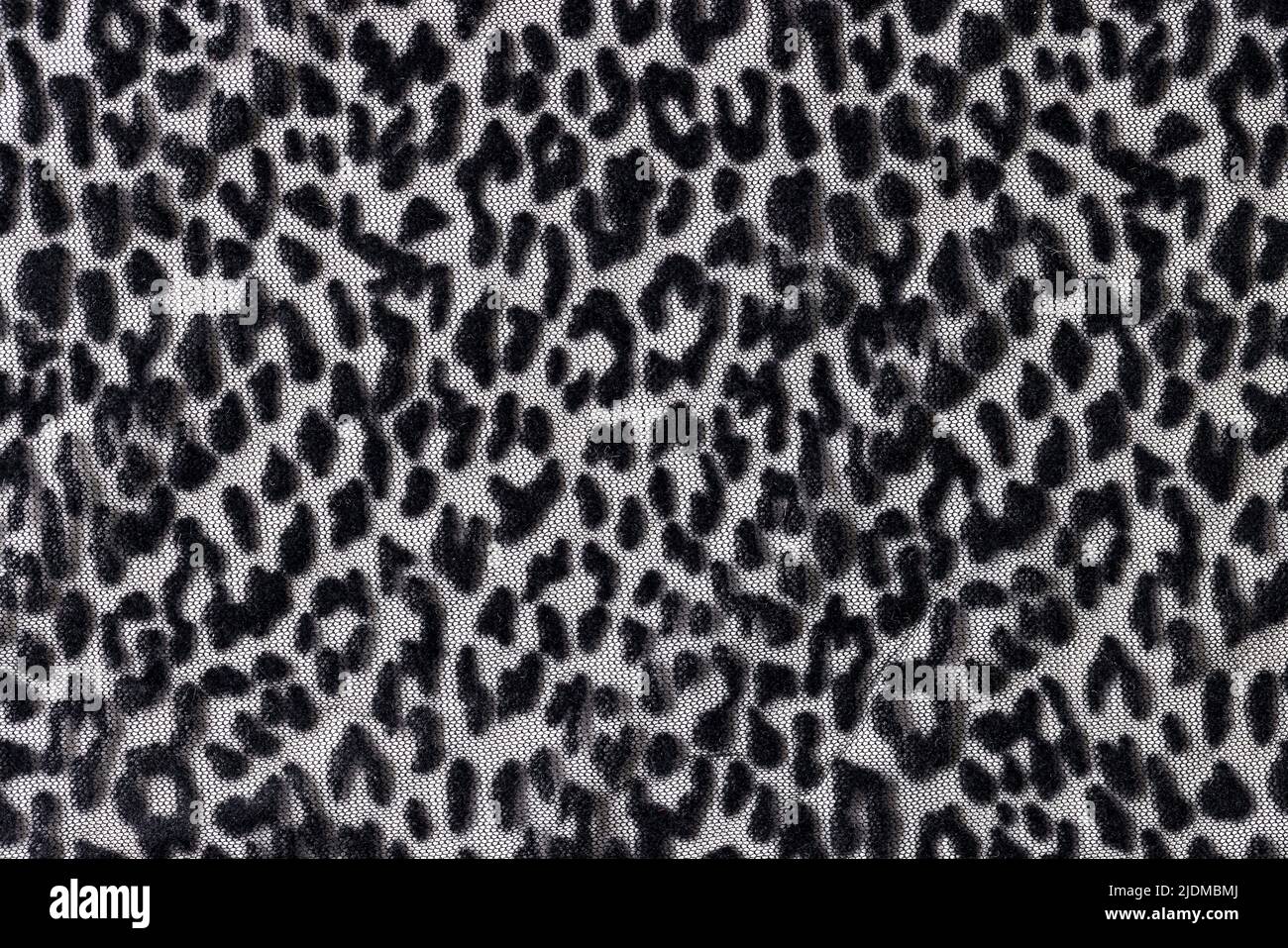 Leopard wrinkled smooth black cloth seamless pattern background Stock Photo