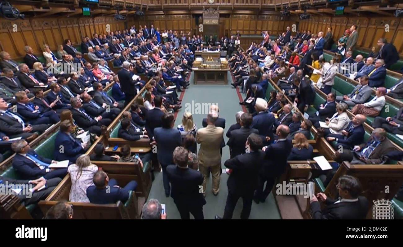 Mps during Prime Minister's Questions in the House of Commons, London. Stock Photo