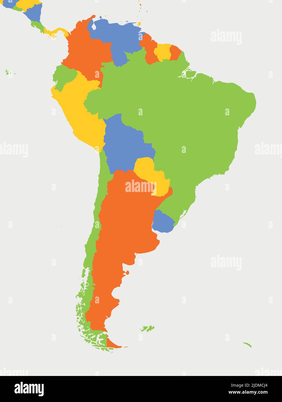 Political map of South America - Political Map Of South America 2JDMCJ4