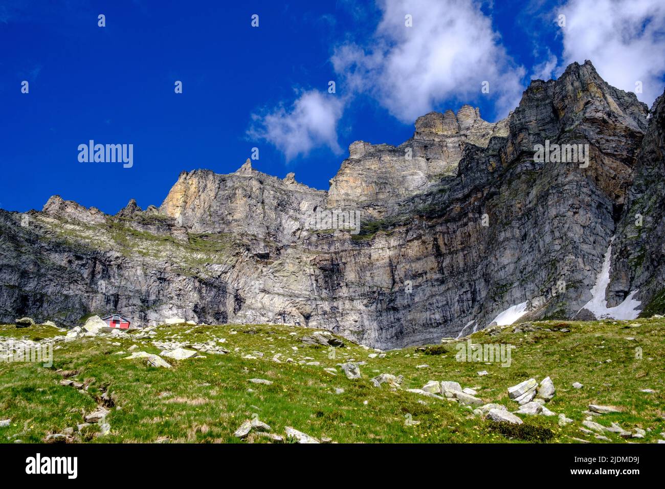 Italy Piedmont Mountain Alpe Devero bivouac Combi Lanza Stock Photo