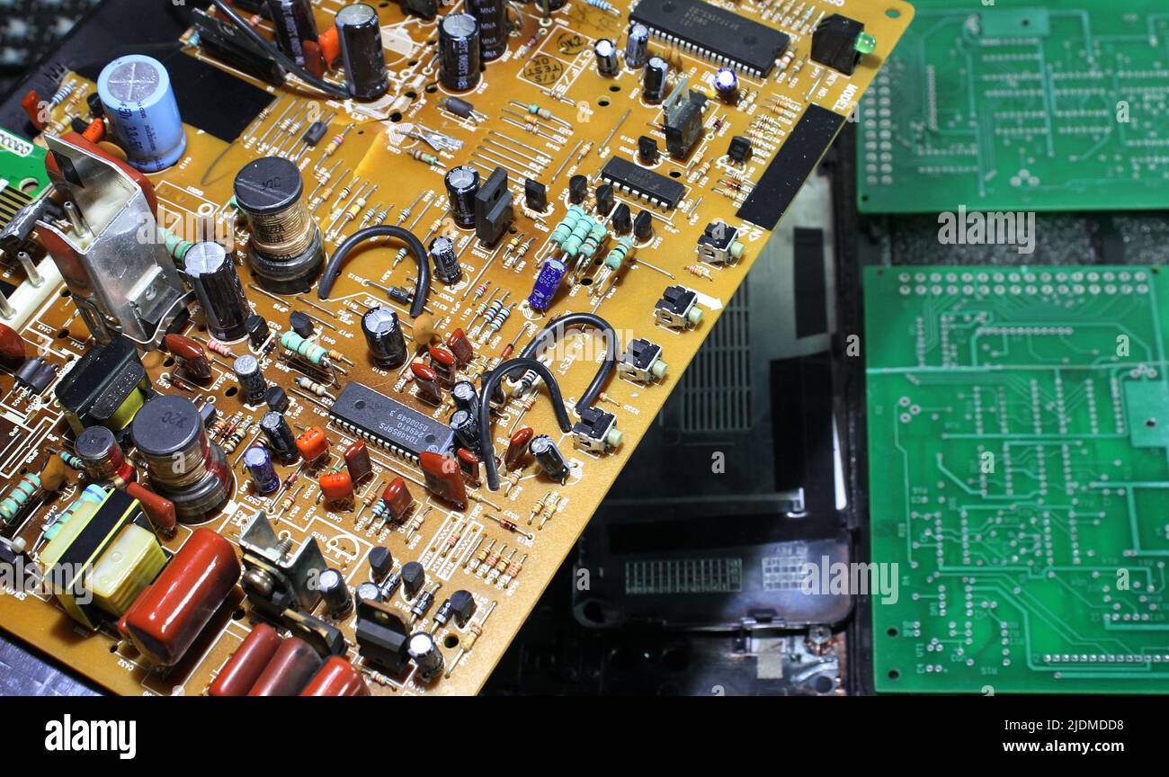 Rare Electronic Board With Shortage Microchips And Radio Components
