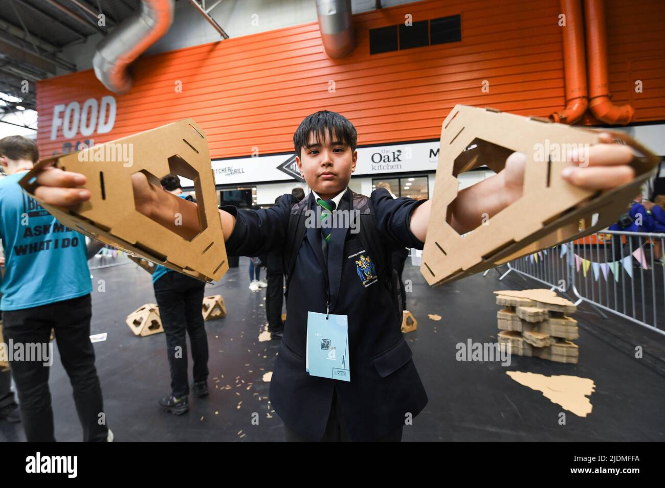 EDITORIAL USE ONLY Ali Ehsani, aged 12 takes part in the Big Bang Fair 2022 at the NEC in Birmingham. Picture date: Wednesday June 22, 2022. Stock Photo