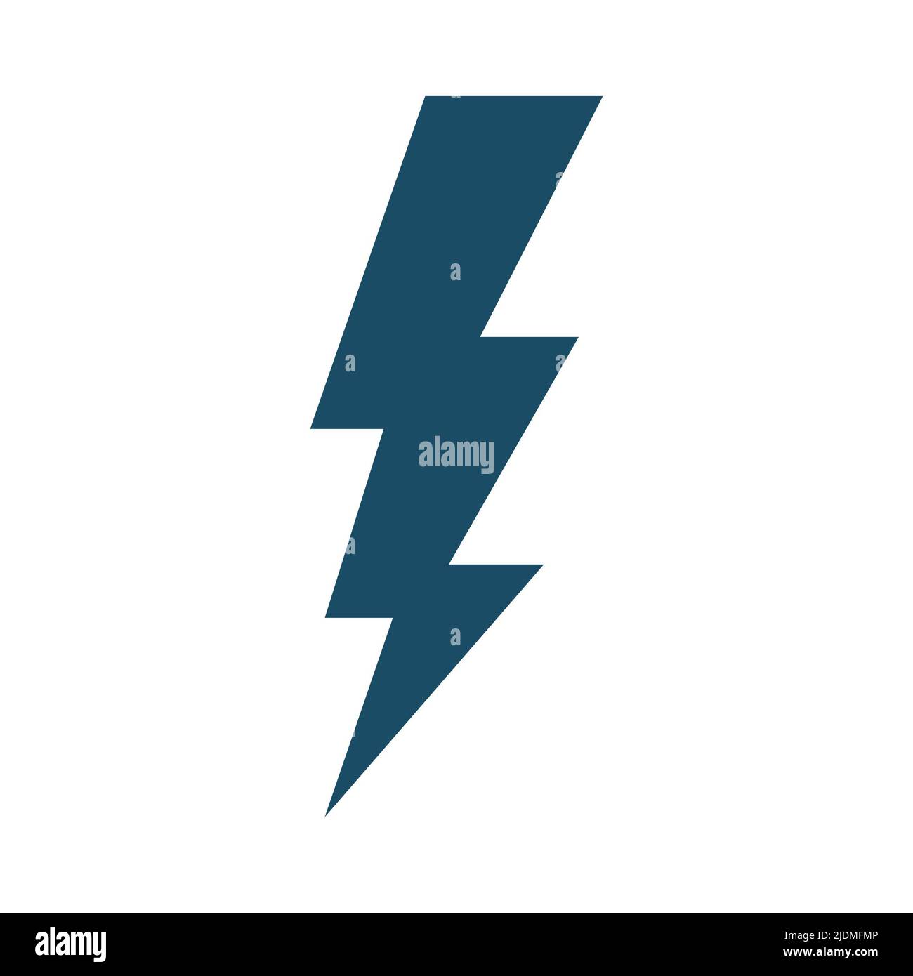 High quality dark blue flat lightning icon. Pictogram, graphic design ...