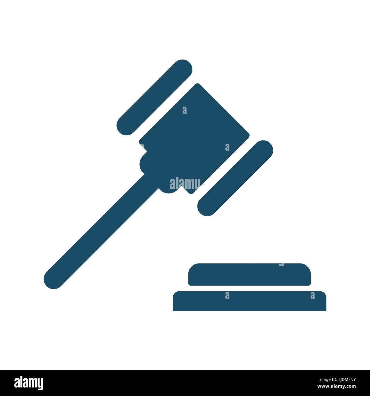 High quality dark blue judge gavel icon. Pictogram, icon set, illustration. Useful for web site, banner, greeting cards, apps and social media posts. Stock Photo