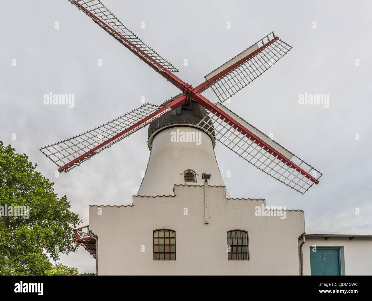 Vejle windmill a Historic Landmark on a hilltop outside Vejle, Denmark, June 13, 2022 Stock Photo