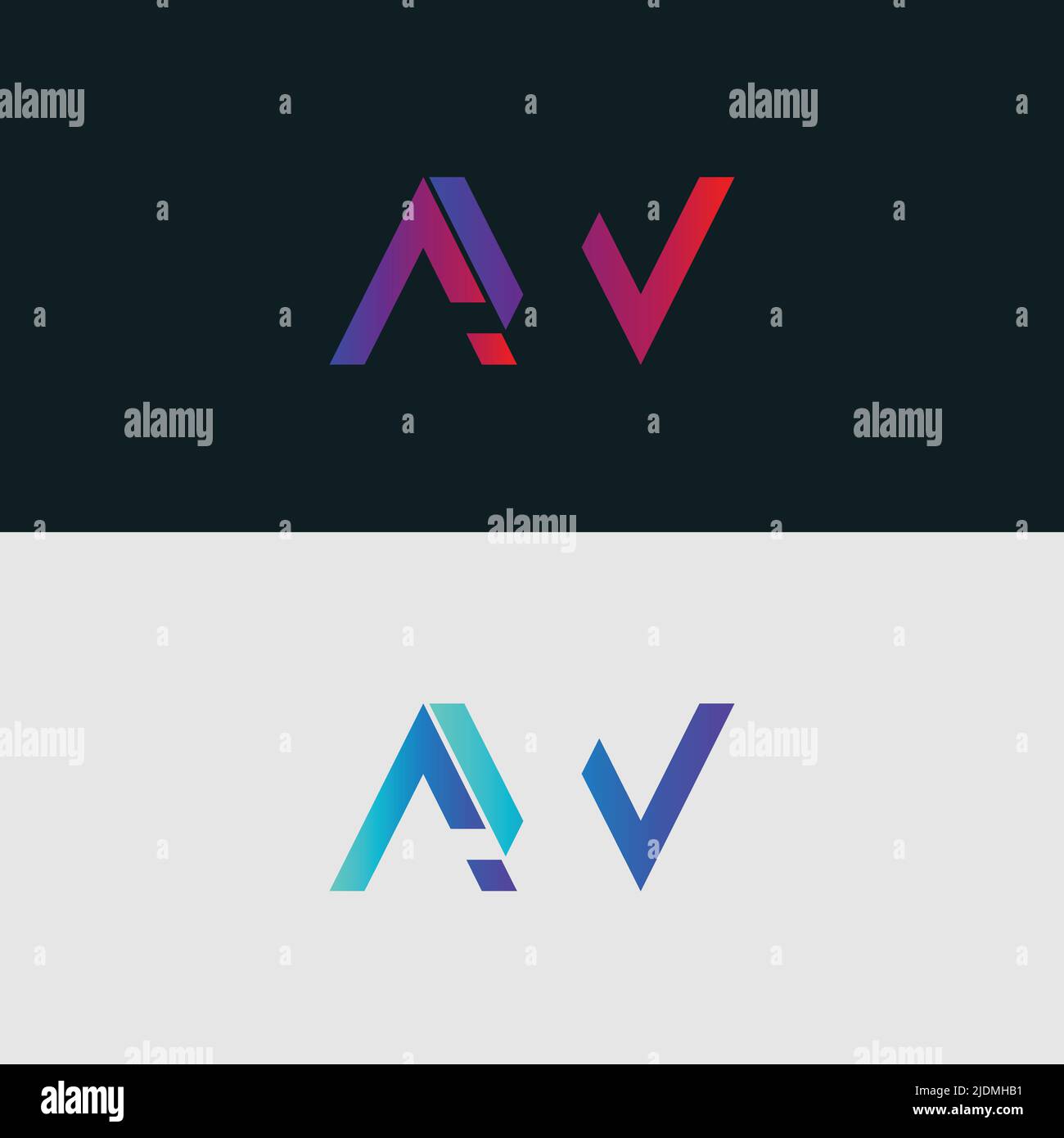 Alphabet letter icon logo AW Stock Vector