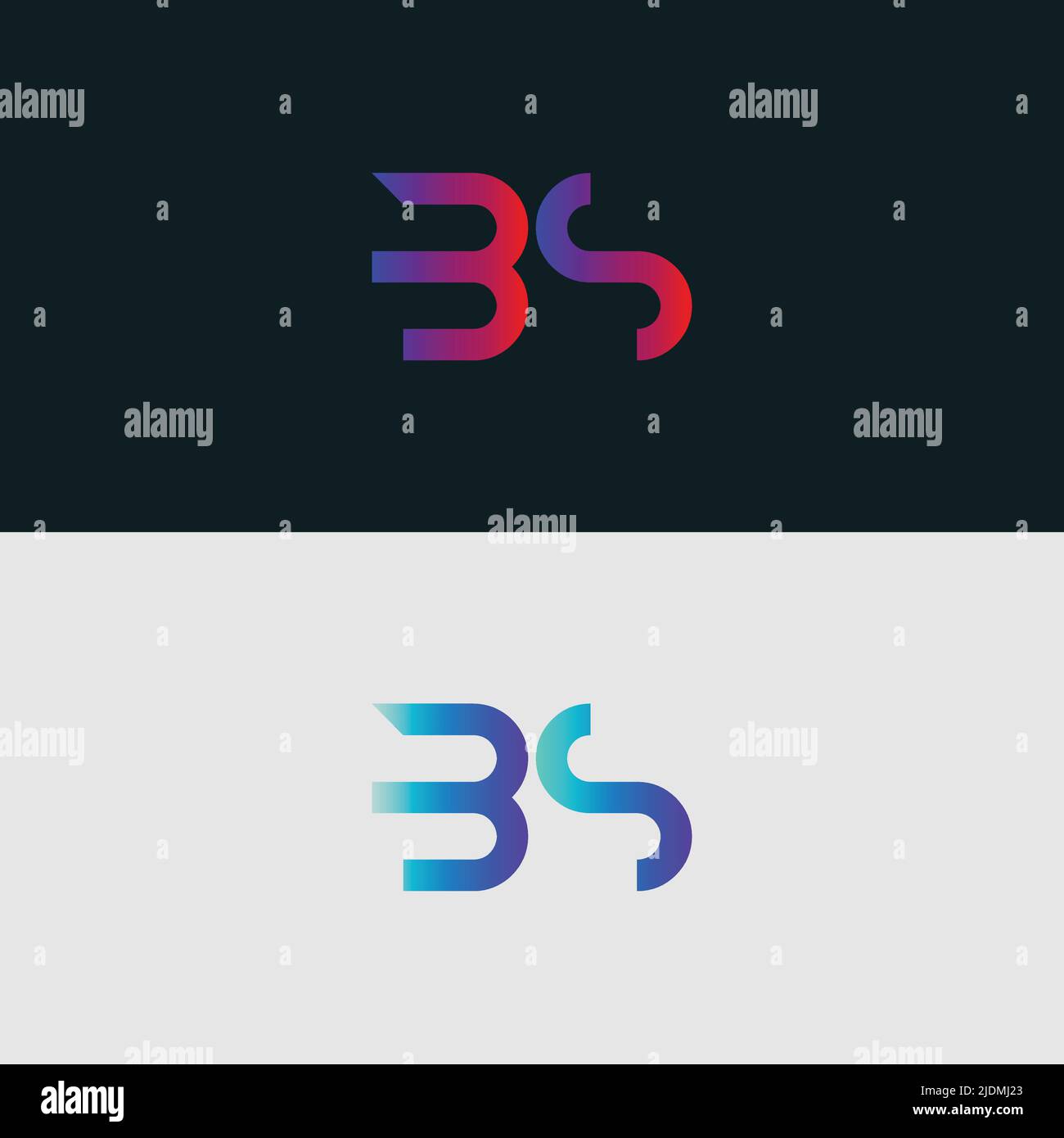 Alphabet letter icon logo BS Stock Vector