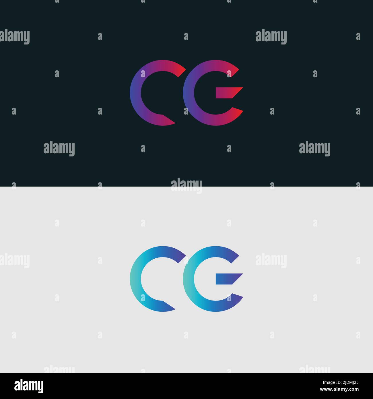 Alphabet letter icon logo CG Stock Vector