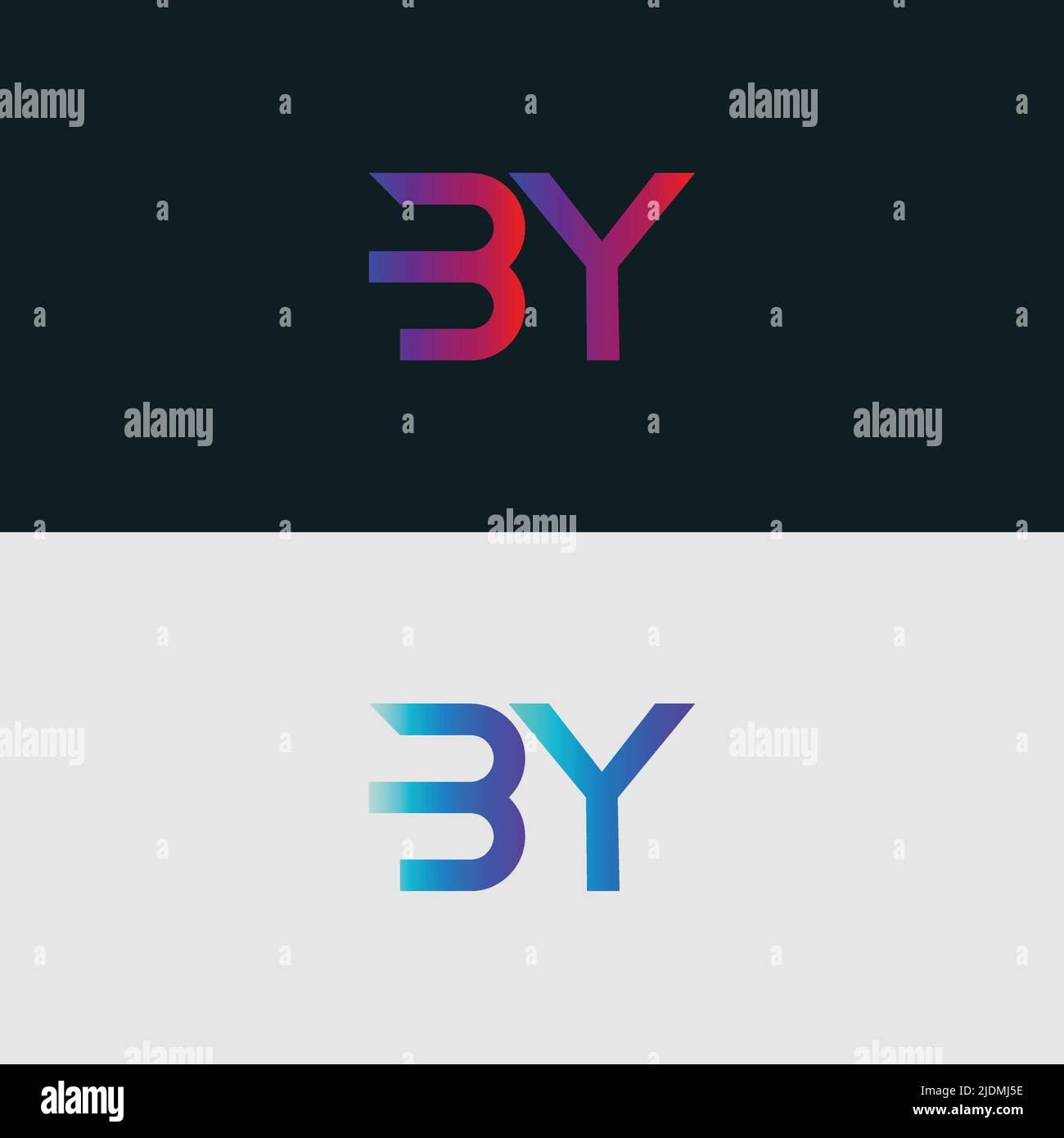 Alphabet letter icon logo BY Stock Vector