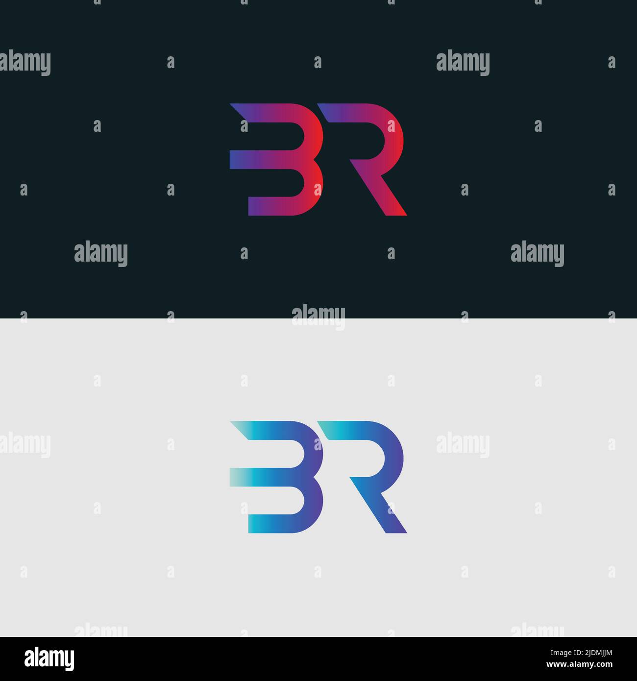 Alphabet letter icon logo BR Stock Vector