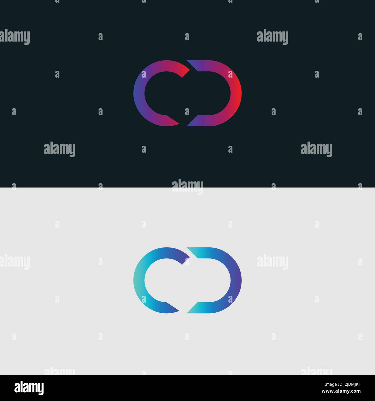 Alphabet letter icon logo CD Stock Vector