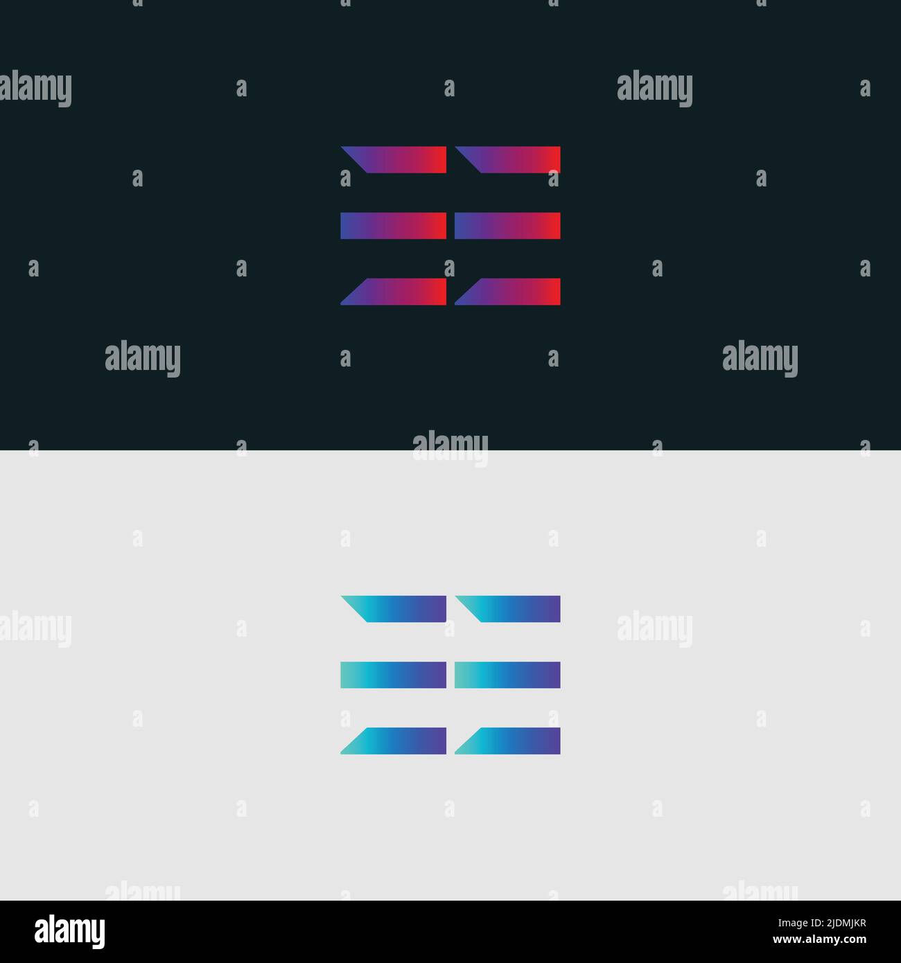 Alphabet letter icon logo EE Stock Vector