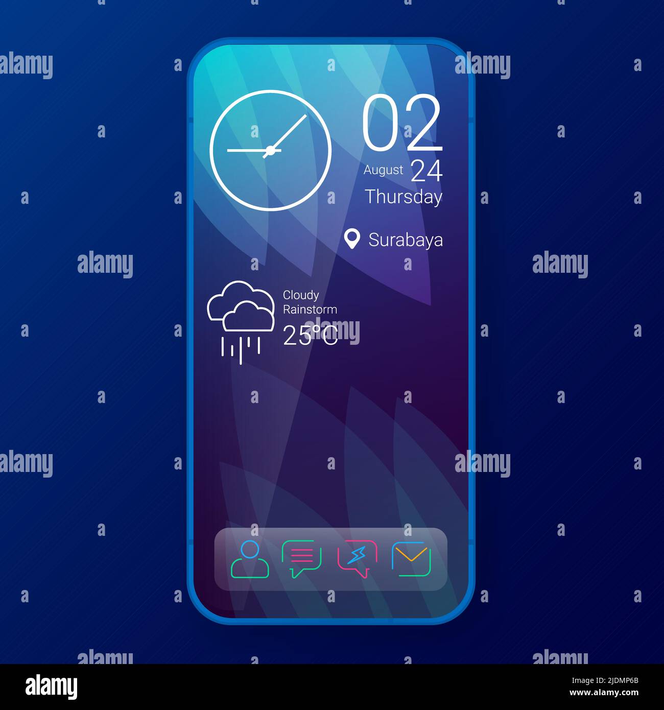 home screen ui design custom mobile app Stock Vector Image & Art - Alamy