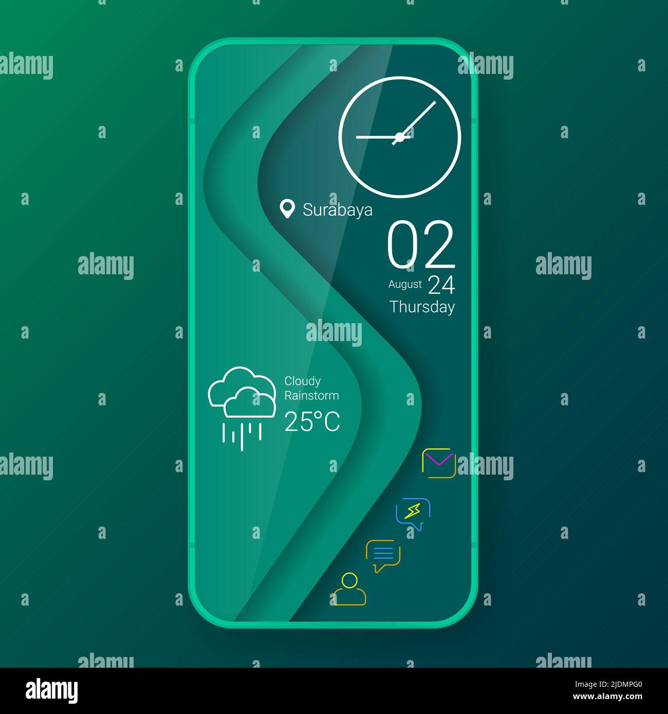 home screen ui design custom mobile app Stock Vector Image & Art - Alamy