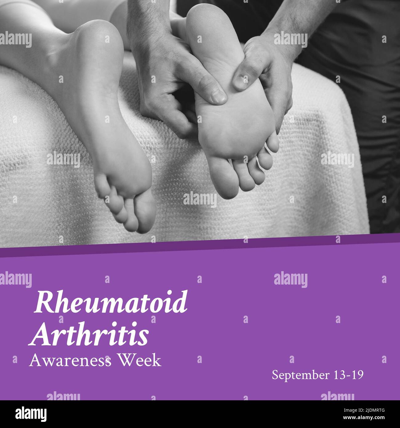 Biracial doctor massaging woman's foot and september 1319, rheumatoid