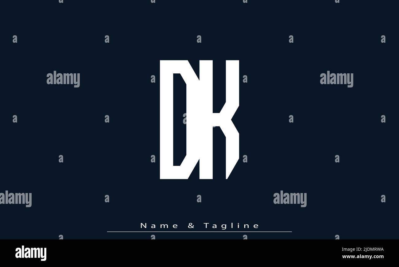 Alphabet letters Initials Monogram logo DK , KD Stock Vector Image ...