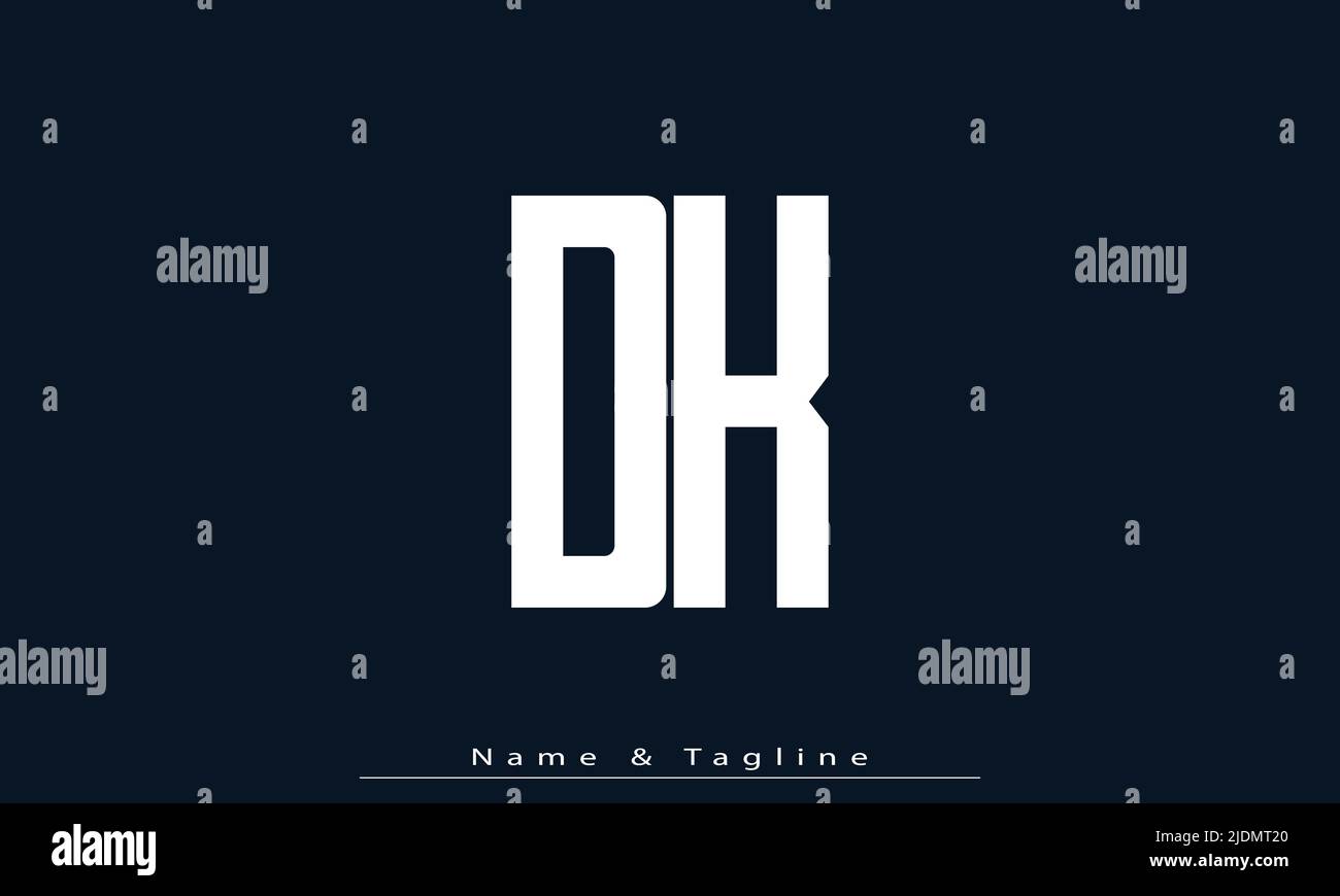 Alphabet letters Initials Monogram logo DK , KD Stock Vector