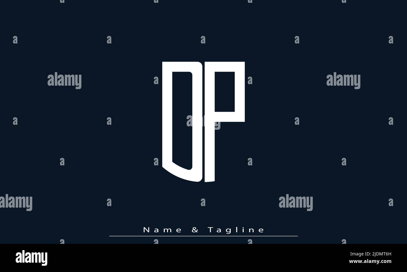 Alphabet letters Initials Monogram logo DP , PD Stock Vector