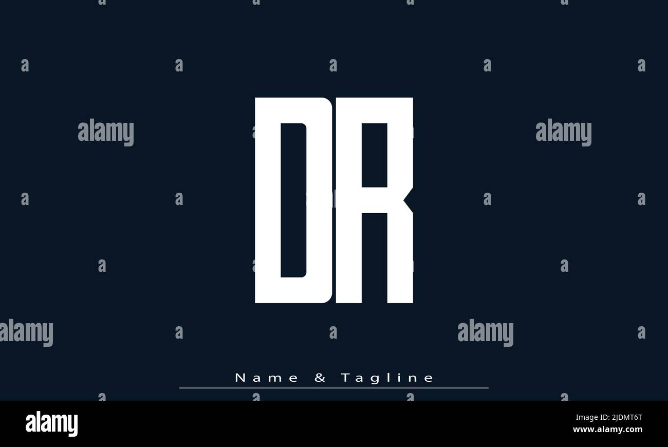Alphabet letters Initials Monogram logo DR , RD Stock Vector