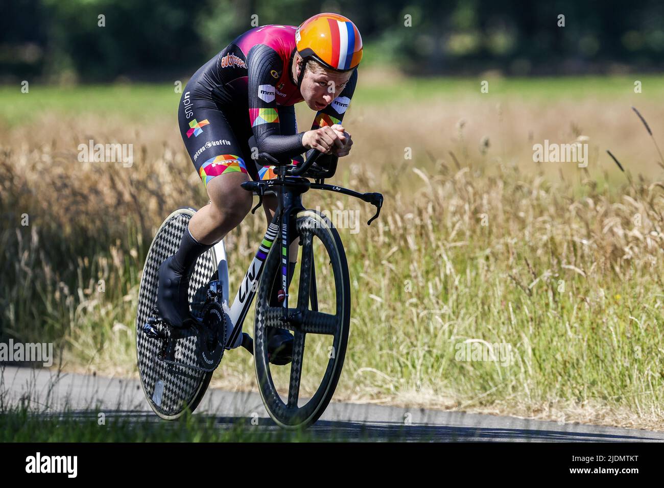 EMMEN Cyclist Manon de Boer during the Dutch National Time Trial