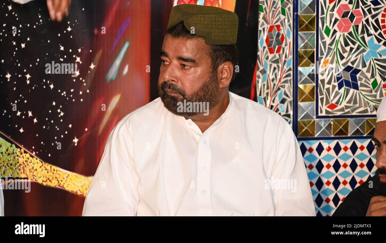 Ghulam Shabir Farooqi - Annual 118th Mehfil Shohda e Karbala Conference at Wasnal, Chakwal Stock Photo