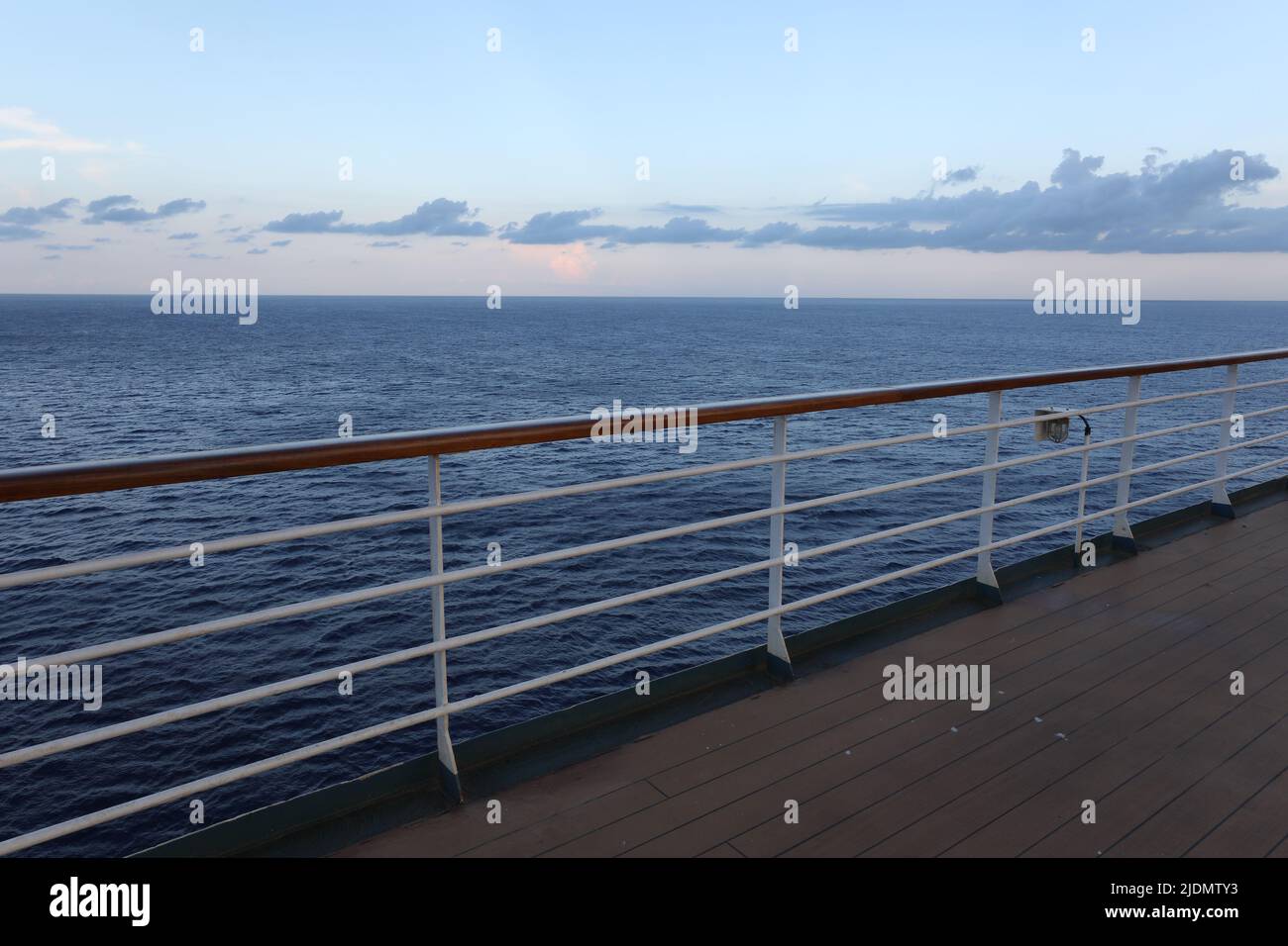 Looking at the sea from the deck of a cruise ship Stock Photo - Alamy