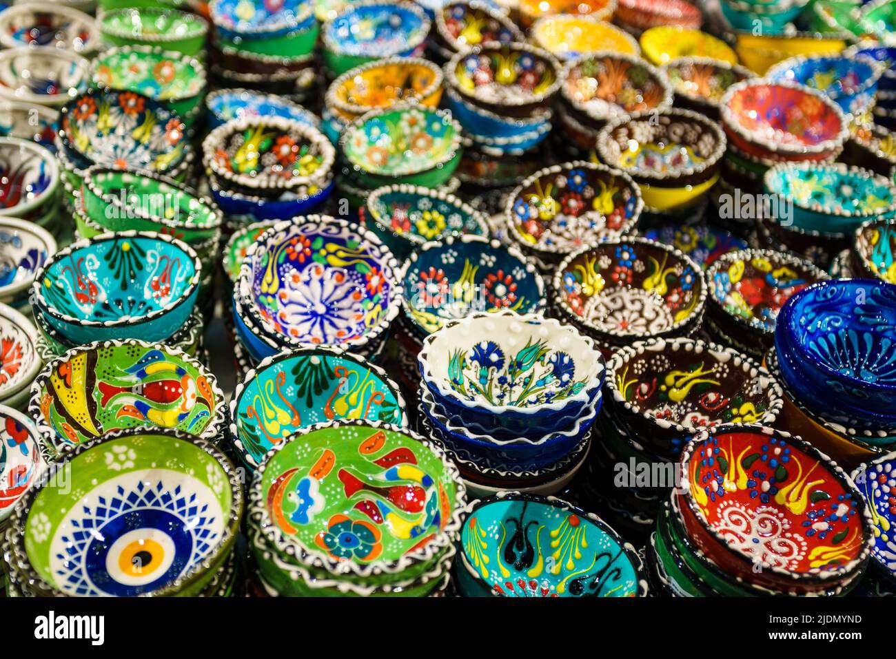 Classical and traditional Turkish colorful ceramics on the Istanbul ...
