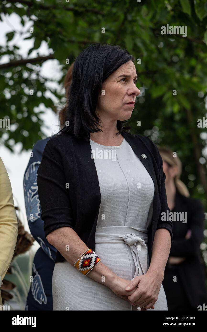 The Mayor of Montreal Valrie Plante seen during the celebrations of summer  solstice Stock Photo - Alamy