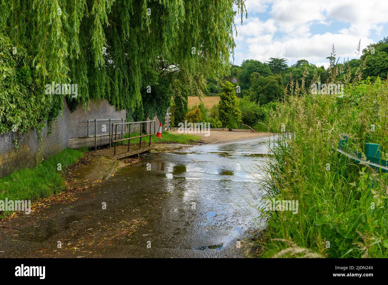 The Mill Lane Ford crossing the River Misbourne at Chalfont St Giles