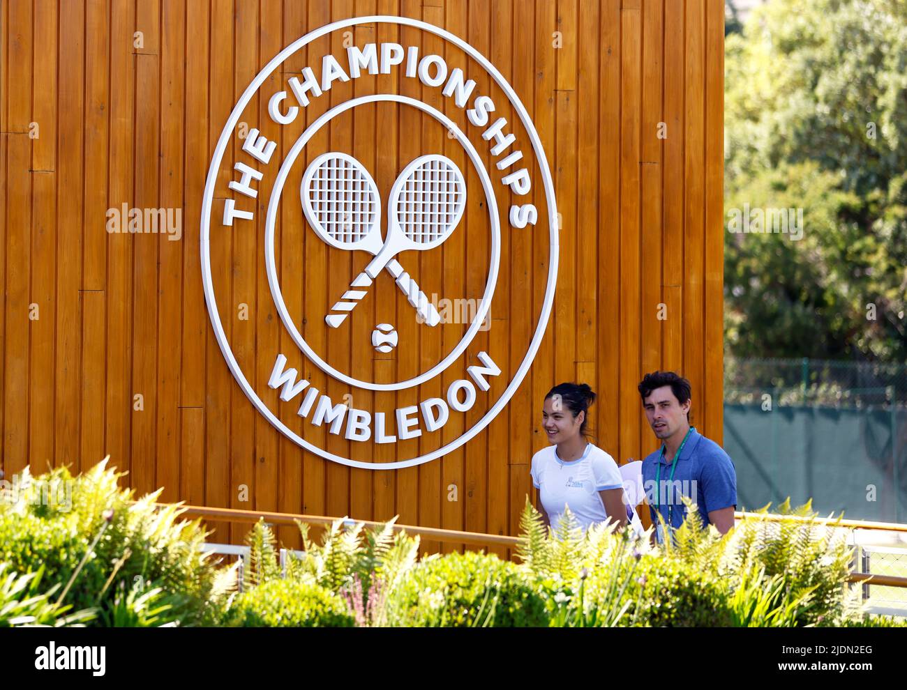Emma Raducanu ahead of the 2022 Wimbledon Championship at the All England Lawn Tennis and