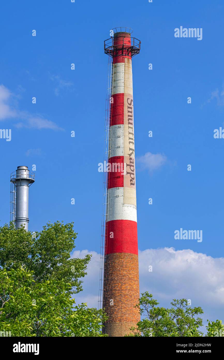 Belgrade, Serbia - May 14, 2022: Tall Chimney Smurfit Kappa at Paper  Factory Building Stock Photo - Alamy