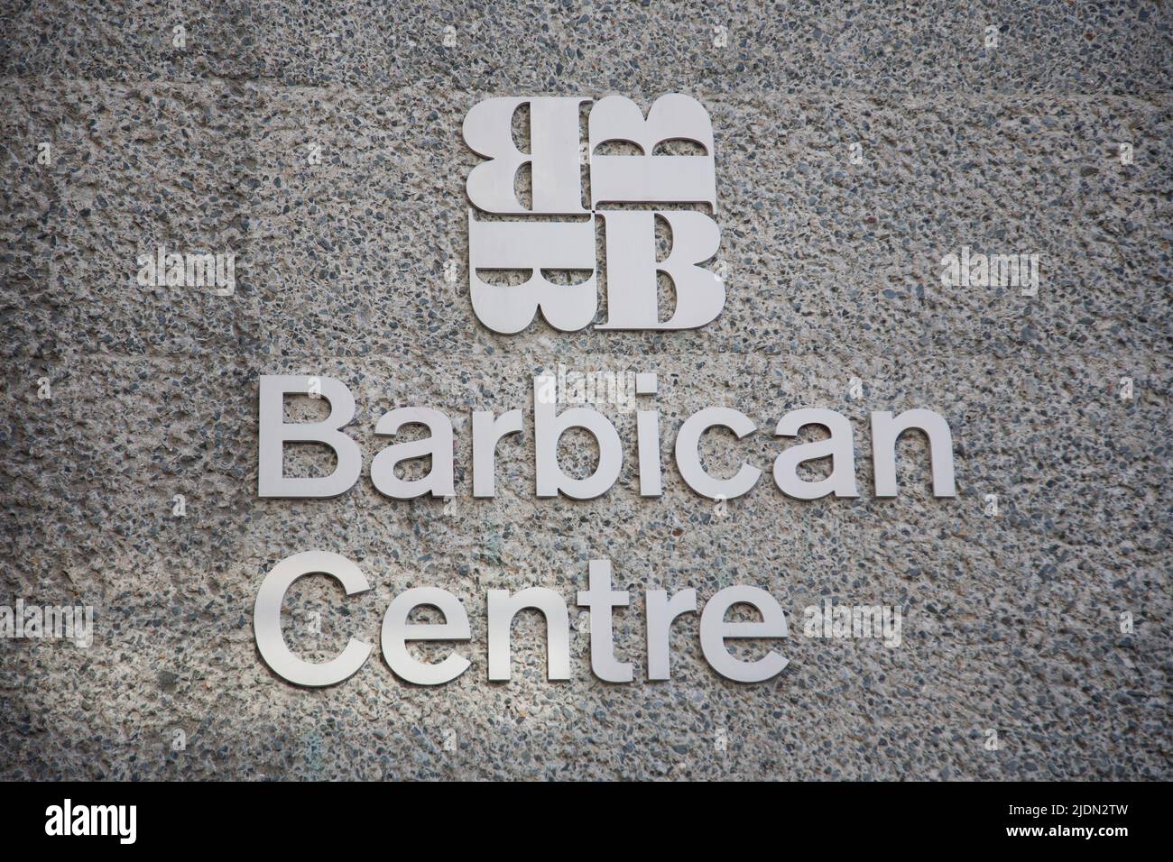 LONDON - SEP 28: Outside view of Barbican Center, the largest performing arts centre in Europe, designed by Chamberlin, Powell and Bon, opened 1982, o Stock Photo
