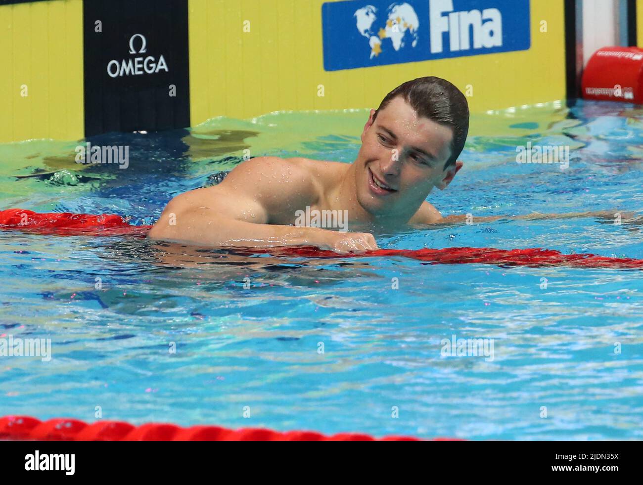 Budapest, Hungary, June 21, 2022, Maxime Grousset of France 1/2 Final 100 M Freestyle Men during