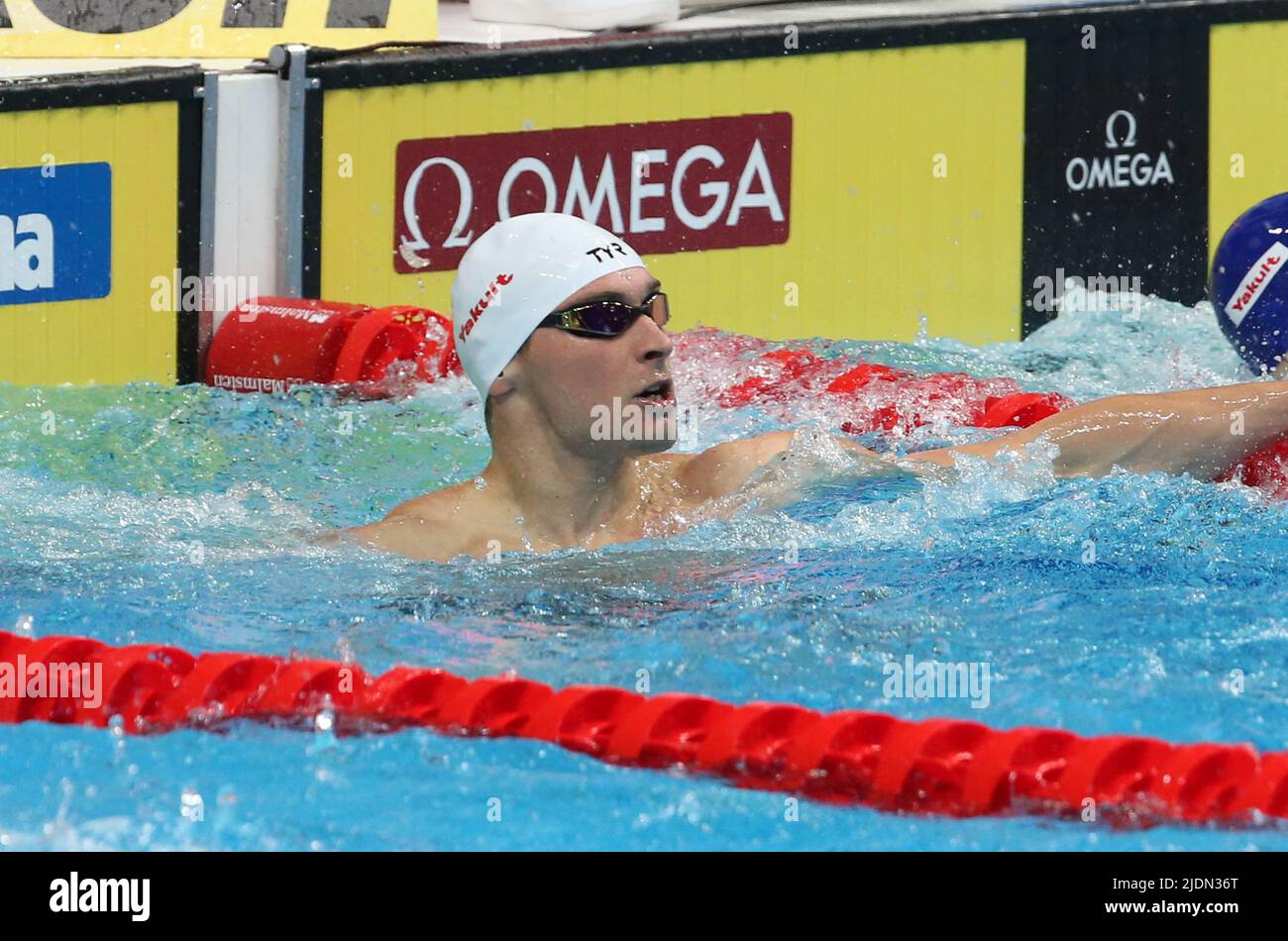 Budapest, Hungary, June 21, 2022, Maxime Grousset of France 1/2 Final 100 M Freestyle Men during