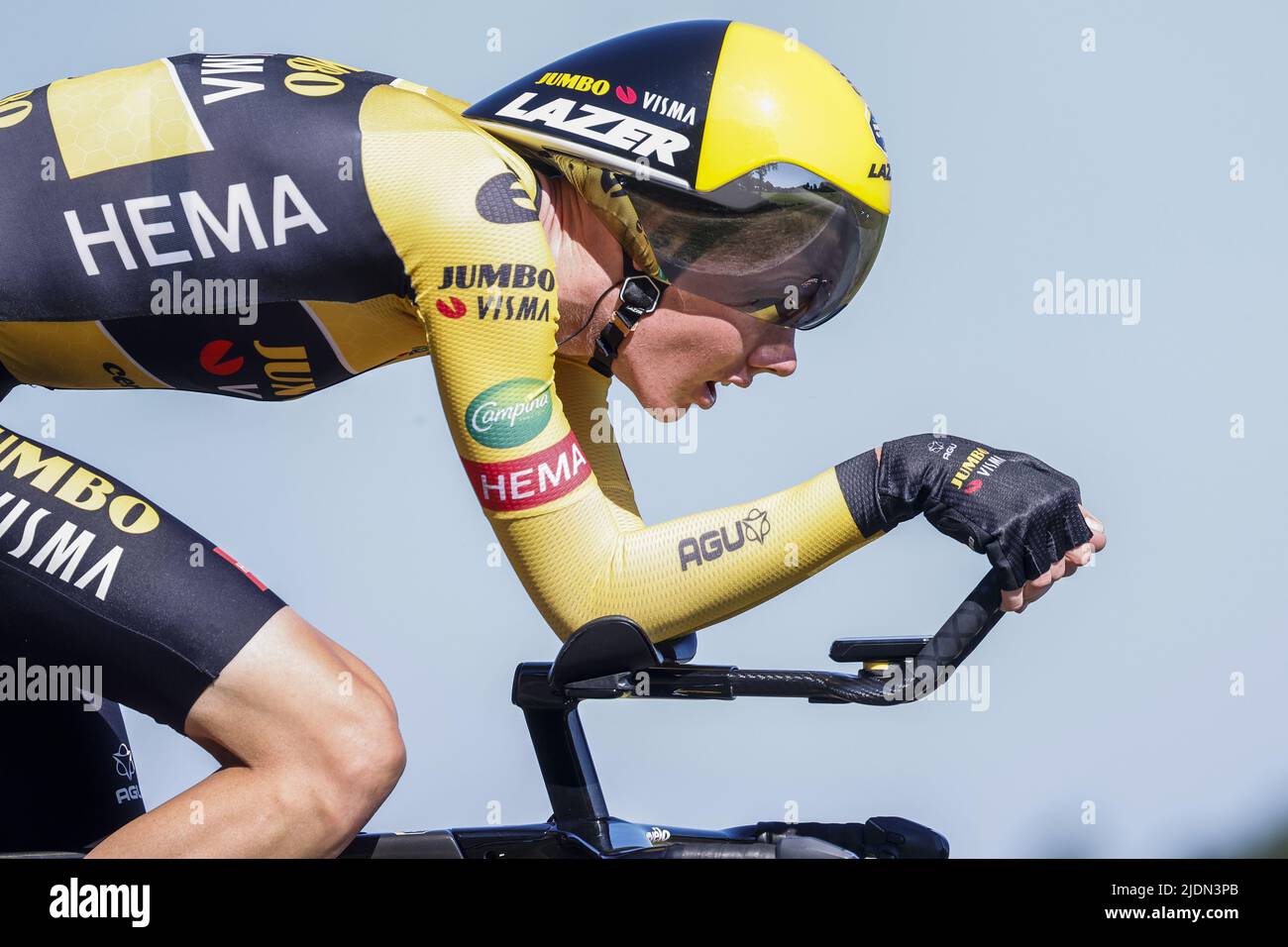 EMMEN Cyclist Gijs Leemreize during the Dutch National Time Trial