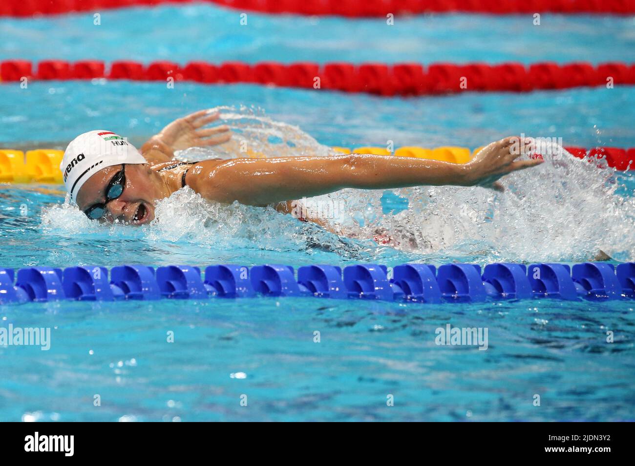 Boglarka Kapas of Hongrie 1/2 Final 200 M Butterfly Women during the 19th FINA World Championships Budapest 2022, Swimming event on June 21, 2022 in Budapest, Hungary. Photo by Laurent Lairys/ABACAPRESS.COM Stock Photo